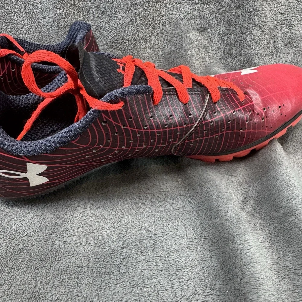 Under Armour Sprint Spikes 3022002-600 Red Black Men's Size 10 Track Running‎